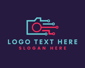 Futuristic Digital Camera logo