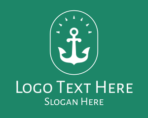 Stylish Marine Anchor logo